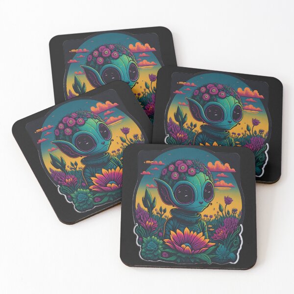 Item preview, Vibrant Flower Imaginative Neon Art Sticker Print T-Shirt designed and sold by HazyEyeDesigns.