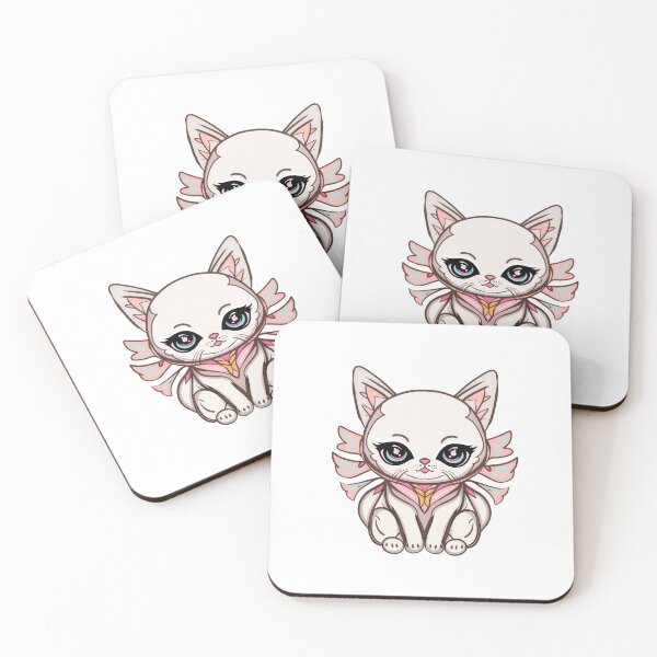 Item preview, Cute angelic cat with big eyes designed and sold by PinkSeaside.