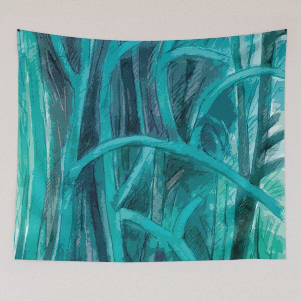 Item preview, Turquoise Tangle Woods designed and sold by Alexandria Levin.
