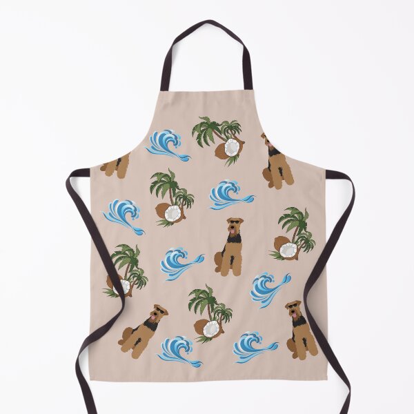 Item preview, Summer Pattern of Airedale Terrier Dog Wearing Sunglasses, Sea Wave and Coconut Palm Tree designed and sold by SeasonalDogs.