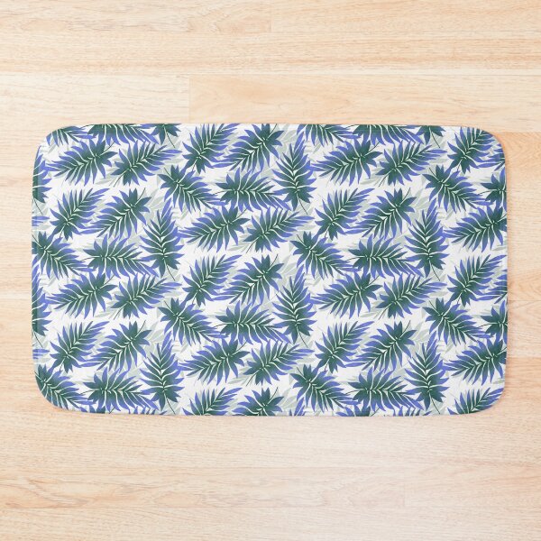 Item preview, Tropical Fern Leaves (Large) - Blue designed and sold by JaselviiStudio.