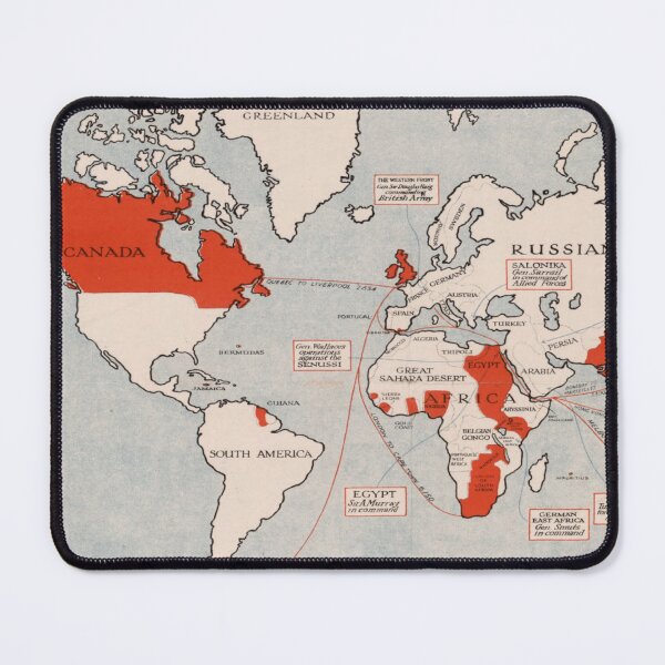 Item preview, Vintage British Empire at War Map (1916) Old Colonial England Battlefields Atlas designed and sold by BravuraMedia.
