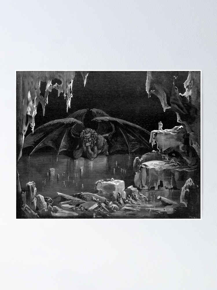Gustave dore dante inferno arte impressão poster grandes para