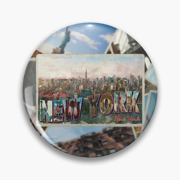 Item preview, Greetings from New York City in New York vintage style retro souvenir designed and sold by DeveloperProp0.