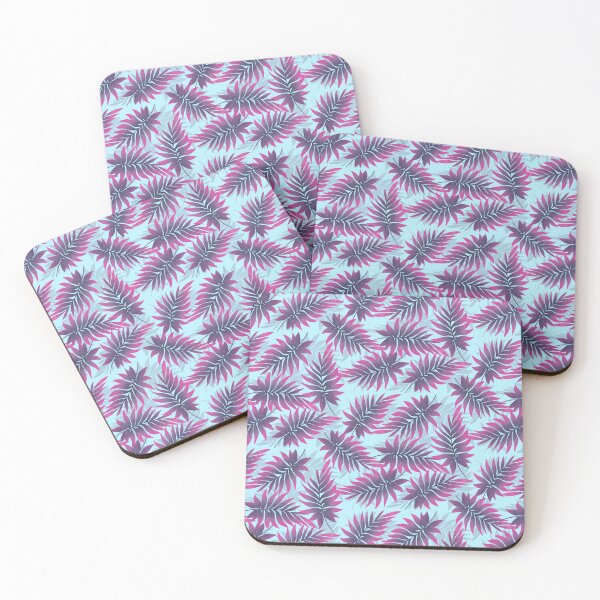 Item preview, Tropical Fern Leaves (Large) - LightBlue designed and sold by JaselviiStudio.