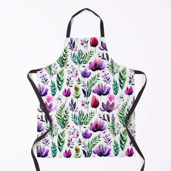 Item preview, Colourful Summer Botanical watercolour Pattern designed and sold by Sarah Wainwright.