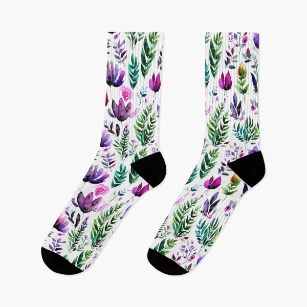 Item preview, Colourful Summer Botanical watercolour Pattern  designed and sold by Sarah Wainwright.
