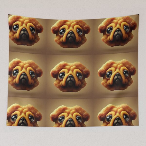 Item preview, Chicken Nugget Pug Cute Dog Face Digital Art designed and sold by Jimbooo95.
