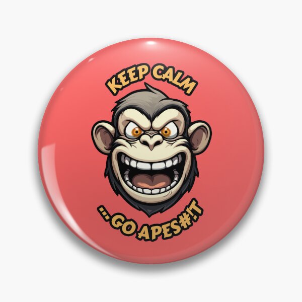 Item preview, Keep Calm No Go ApeS#!t Big Head Monkey designed and sold by SomeStickyStuff.
