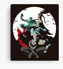 evil monsters group poster Canvas Print