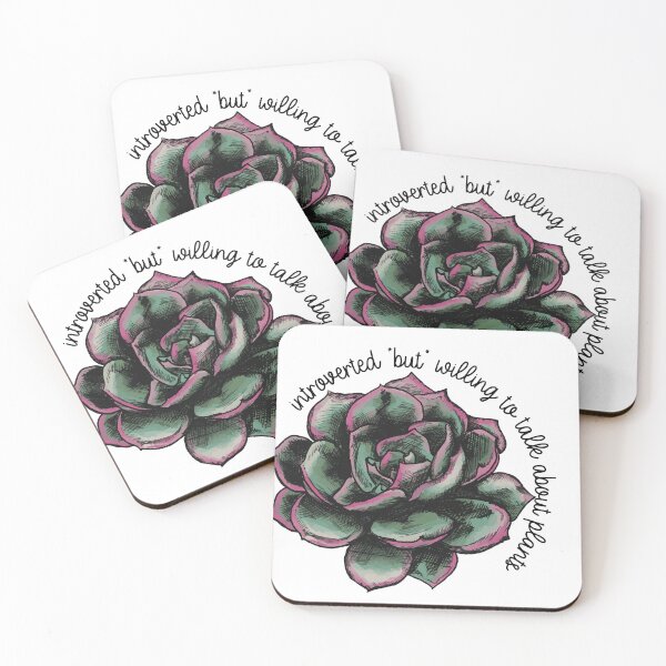 Item preview, Introverted BUT Plants! (succulent v1) designed and sold by Lupe-and-Pono.