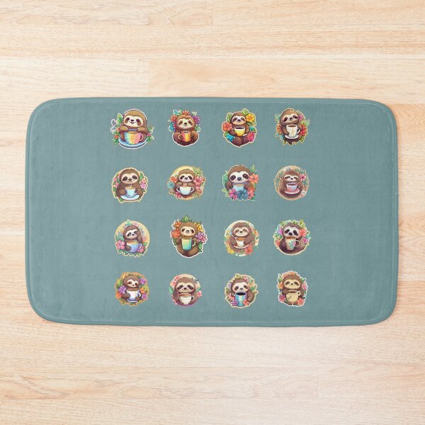 Item preview, Funny Sloths Drinking Coffee **Choose Large Stickers Pack or Magnets!** designed and sold by AdiRemba.