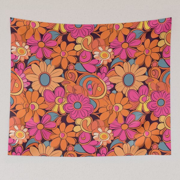 Item preview, Groovy Flowers Seamless Pattern designed and sold by Abigail Robichaud.