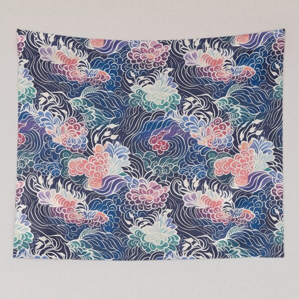 Item preview, Midnight - Colourful Watercolour Calligraphy Pattern designed and sold by JamDesignz.
