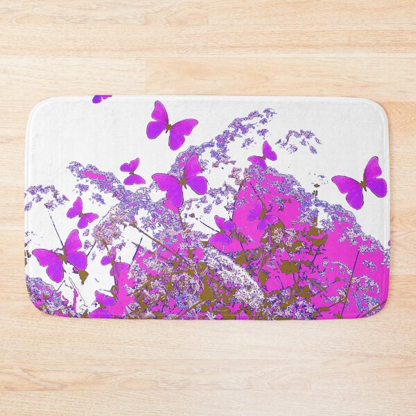 Item preview, FUCHSIA- PURPLE BUTTERFLIES ABSTRACT GARDEN ART designed and sold by sharlesart.