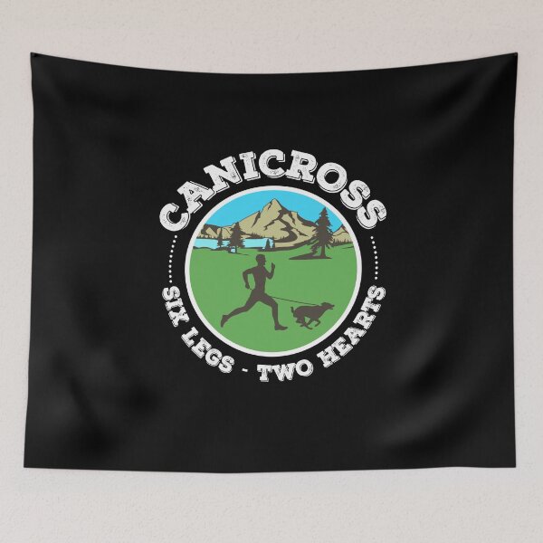 Item preview, Canicross Six Legs Two Hearts Dog Running  designed and sold by The Junto Shop.