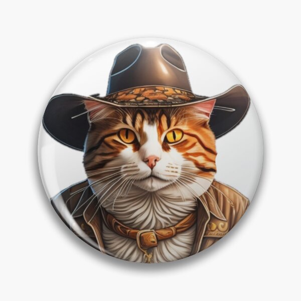 Item preview, Meowdy Paw'tner Cat in a Cowboy Hat designed and sold by Simply-Cryptic.
