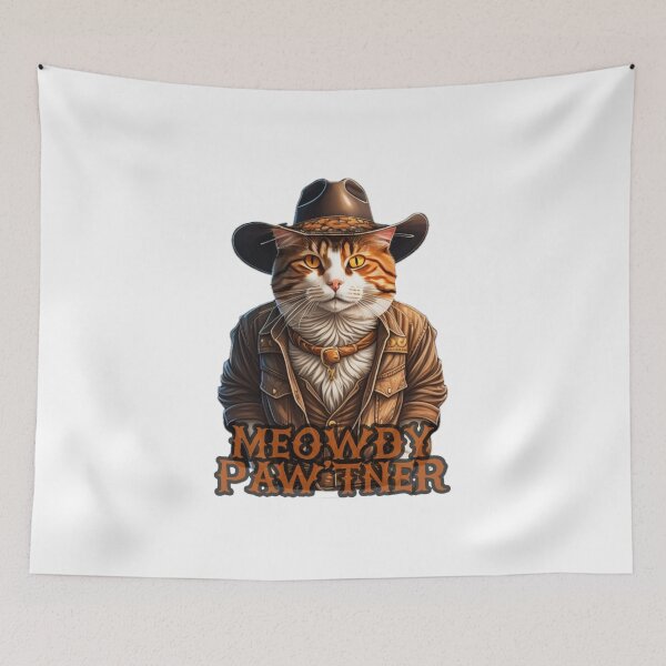 Item preview, Meowdy Paw'tner Cat in a Cowboy Hat designed and sold by Simply-Cryptic.