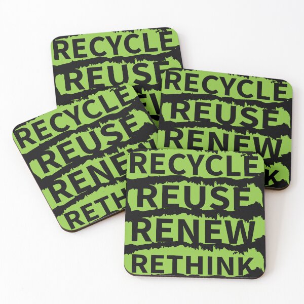 Item preview, recycle reuse renew rethink distrissed green designed and sold by WilliamsGFX.