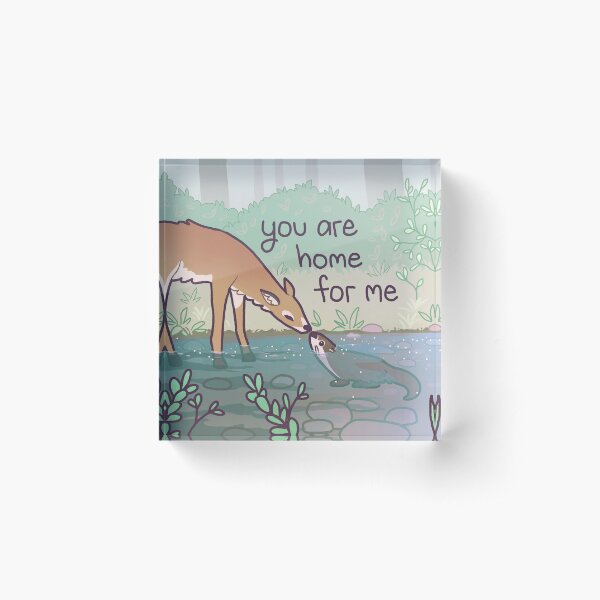 Item preview, "You Are Home For Me" Loving Deer and Otter designed and sold by thelatestkate.