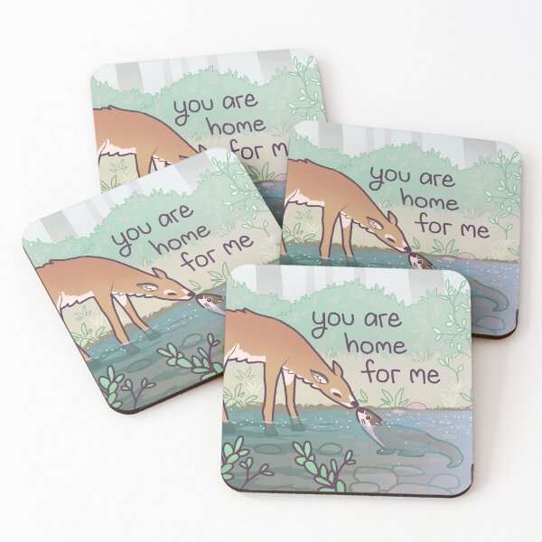 Item preview, "You Are Home For Me" Loving Deer and Otter designed and sold by thelatestkate.