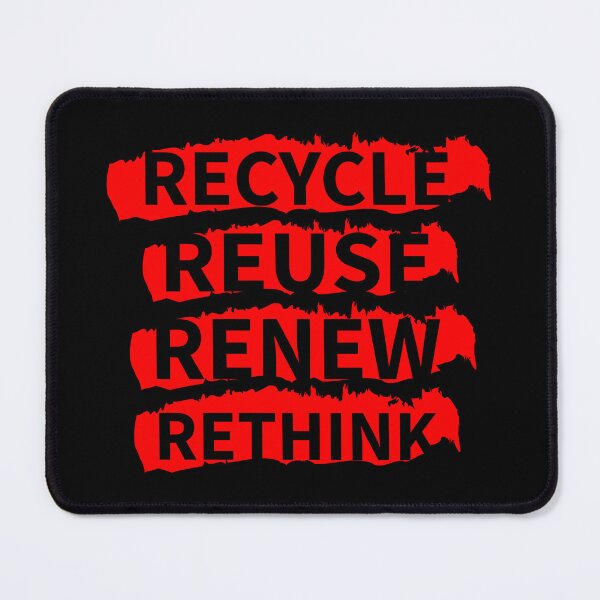 Item preview, recycle reuse renew rethink distrissed red designed and sold by WilliamsGFX.