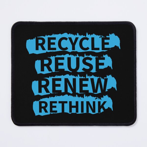 Item preview, recycle reuse renew rethink distrissed blue designed and sold by WilliamsGFX.