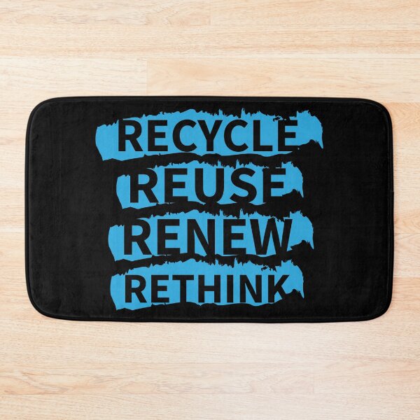 Item preview, recycle reuse renew rethink distrissed blue designed and sold by WilliamsGFX.