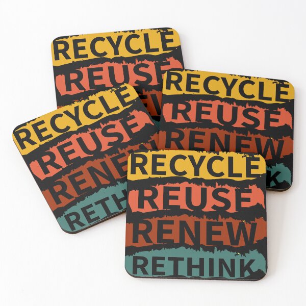 Item preview, Recycle reuse renew rethink distrissed Retro Style designed and sold by WilliamsGFX.