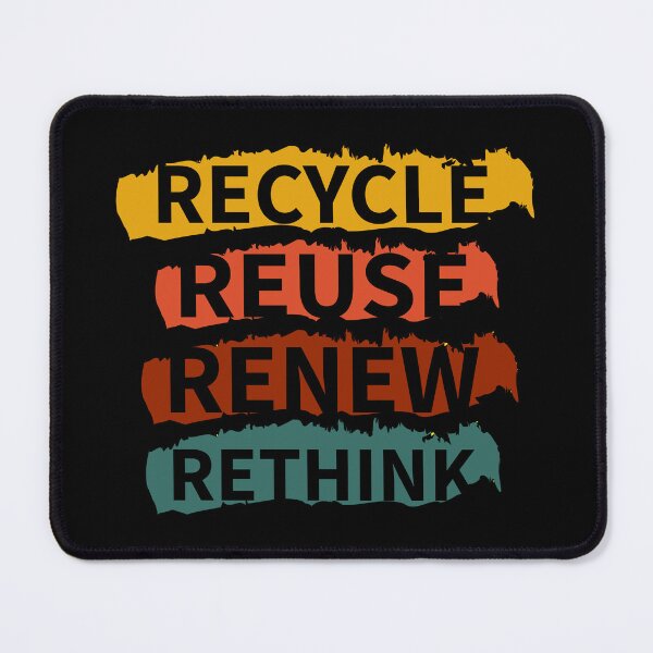 Item preview, Recycle reuse renew rethink distrissed Retro Style designed and sold by WilliamsGFX.