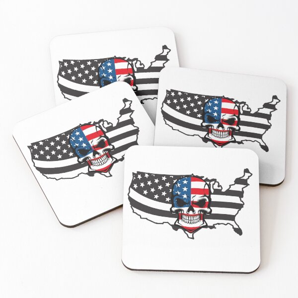 Item preview, Rustic American Flag with Pawer skull 101 designed and sold by ThriveShop.