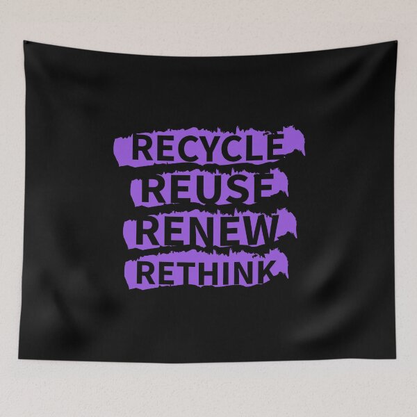 Item preview, Recycle reuse renew rethink distrissed purple designed and sold by WilliamsGFX.