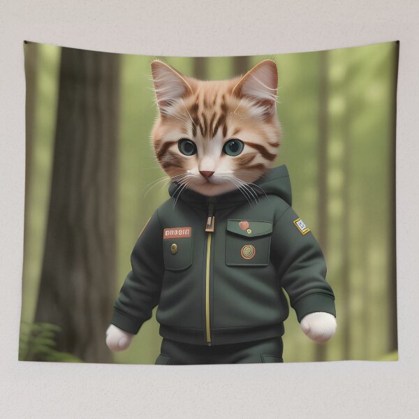 Item preview, Scout Cat - Modern Digital Art designed and sold by Ai-michiart.