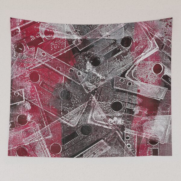 Item preview, Analogue music Cassette abstract print Red & Black designed and sold by Elizabeth-Banks.