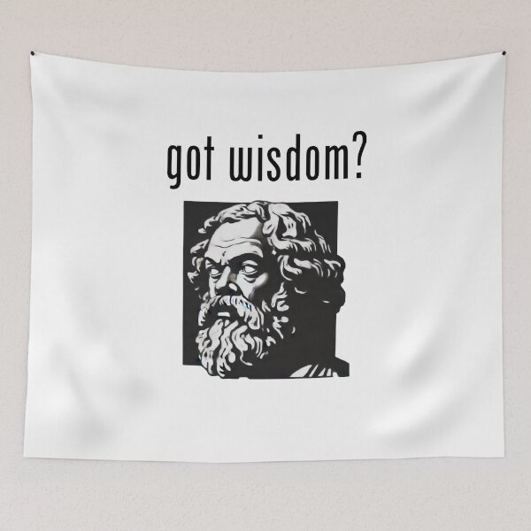 Item preview, Socrates Got Wisdom Philosophy Lover Intellectual  designed and sold by The Junto Shop.