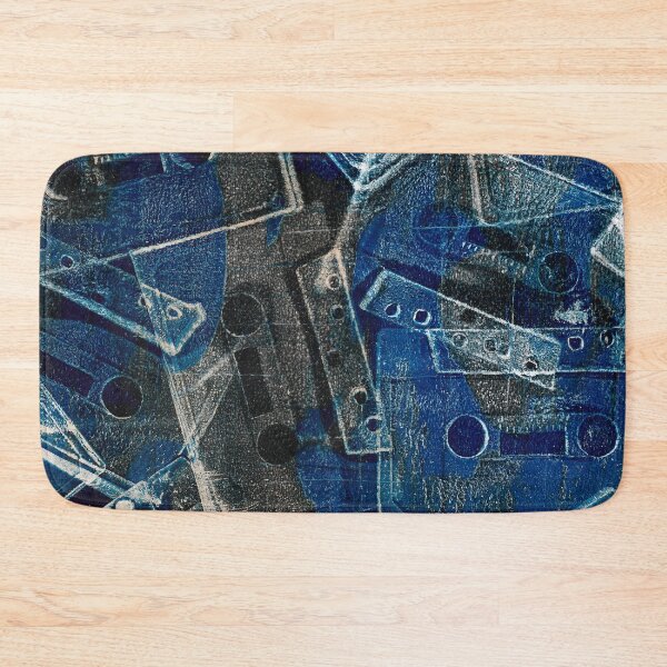 Item preview, Analogue music Cassette abstract print Blue & Black designed and sold by Elizabeth-Banks.