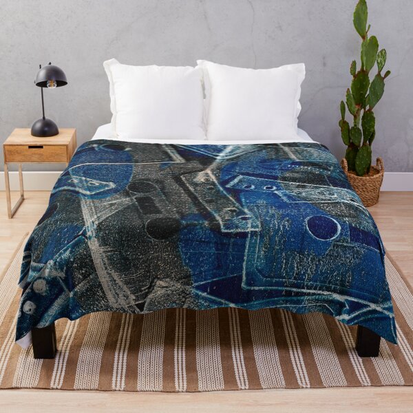 Item preview, Analogue music Cassette abstract print Blue & Black designed and sold by Elizabeth-Banks.