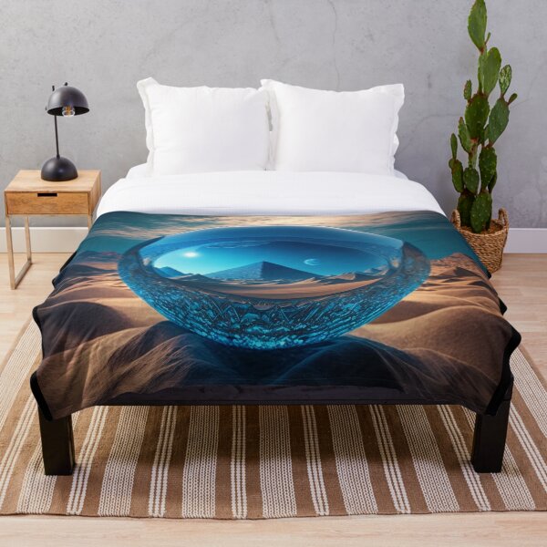 Item preview, Fantasy Landscape Art, Pyramid of Blue designed and sold by Fantasy Masterpiece.