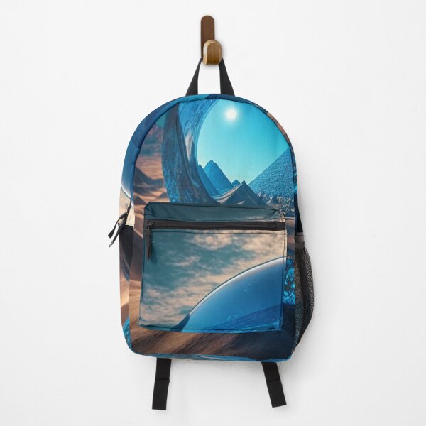 Item preview, Fantasy Landscape Art, Pyramid of Blue designed and sold by Fantasy Masterpiece.