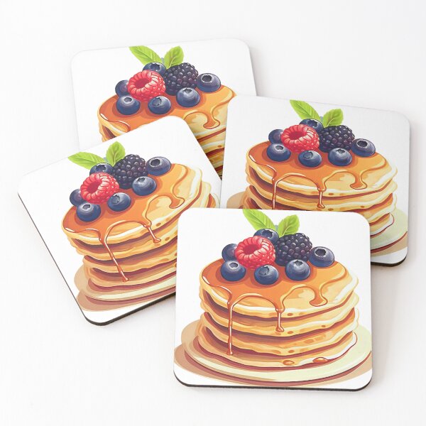 Item preview, Clipart pancake with blueberries and strawberries sticker  designed and sold by BinarySalad.
