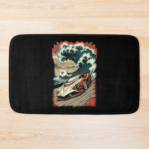Item preview, Sport Speed car surfing a giant wave. Car lovers. designed and sold by paulo silveira.