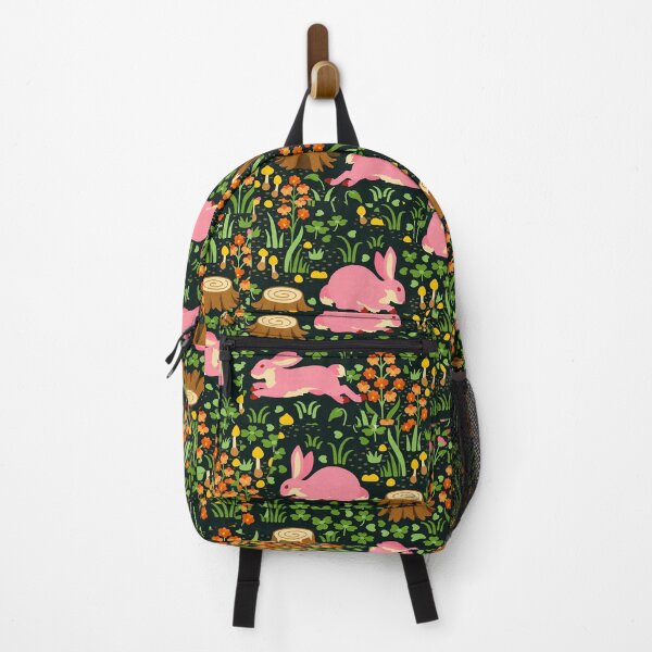 Item preview, pink bunnies in a wood designed and sold by dusie.