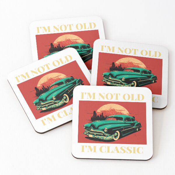 Item preview, I'm Not Old I'm Classic Retro Car Sunset Tee designed and sold by patrice707.