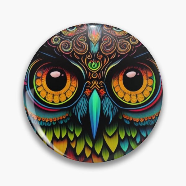Item preview, Trippy Multicolored Owl designed and sold by Simply-Cryptic.