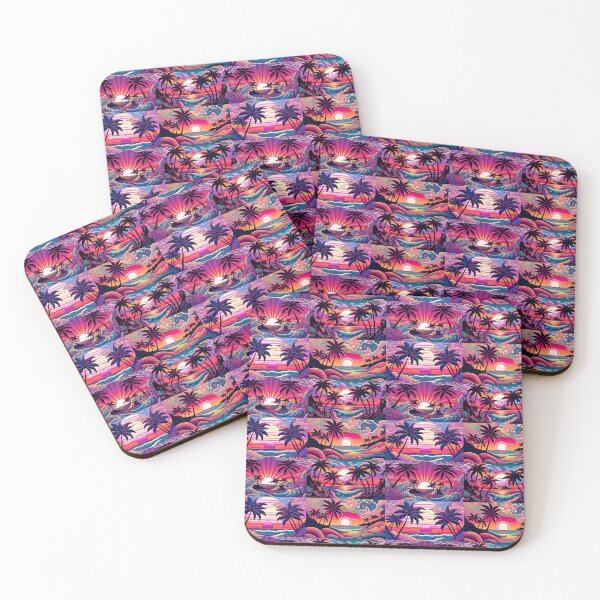 Item preview, A vibrant island pattern reminiscent of 1960 - Boho tropical hippie designed and sold by Earth Nature Creations.
