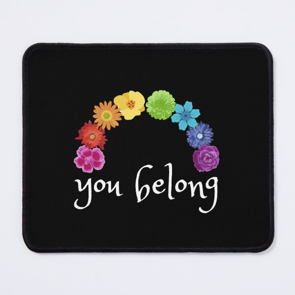 Item preview, Boho Pastel Rainbow Flowers You Belong LGBTQIA+. LGBTQ Pride designed and sold by Subtle Pride Shop.