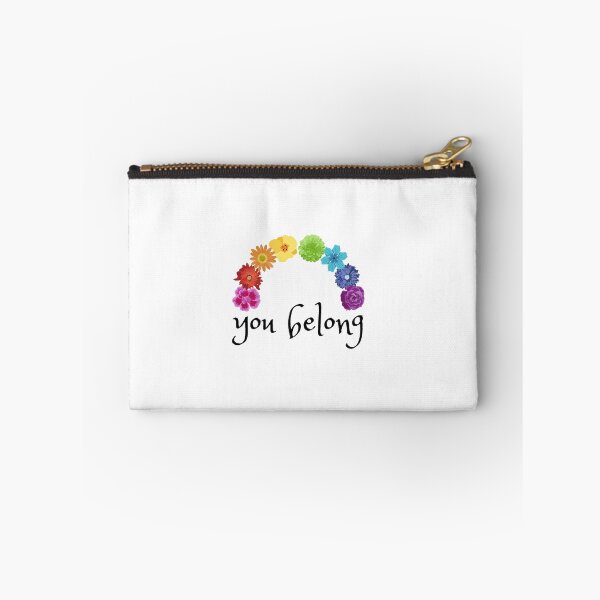 Item preview, Boho Pastel Rainbow Flowers You Belong LGBTQIA+. LGBTQ Pride designed and sold by Subtle Pride Shop.