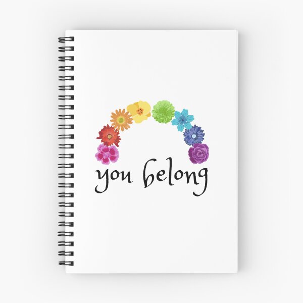 Item preview, Boho Pastel Rainbow Flowers You Belong LGBTQIA+. LGBTQ Pride designed and sold by Subtle Pride Shop.
