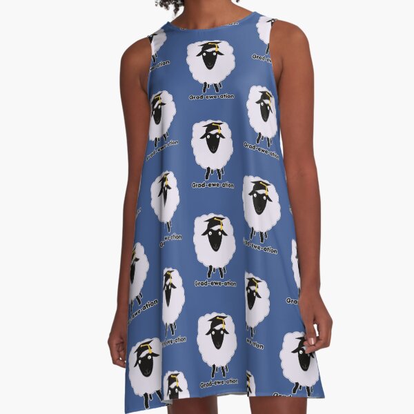 Grad-ewe-ation - Kawaii Funny Graduation A-Line Dress