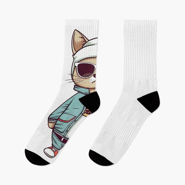 Item preview, Cute Cat With Sunglasses in a Cool Hoodie designed and sold by MrBadDream.